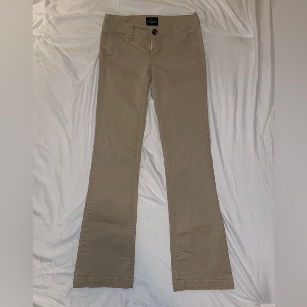 American Eagle Kick Boot khaki pants (reg length) I have 2 pair available!